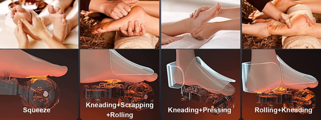 bob and brad foot massager settings